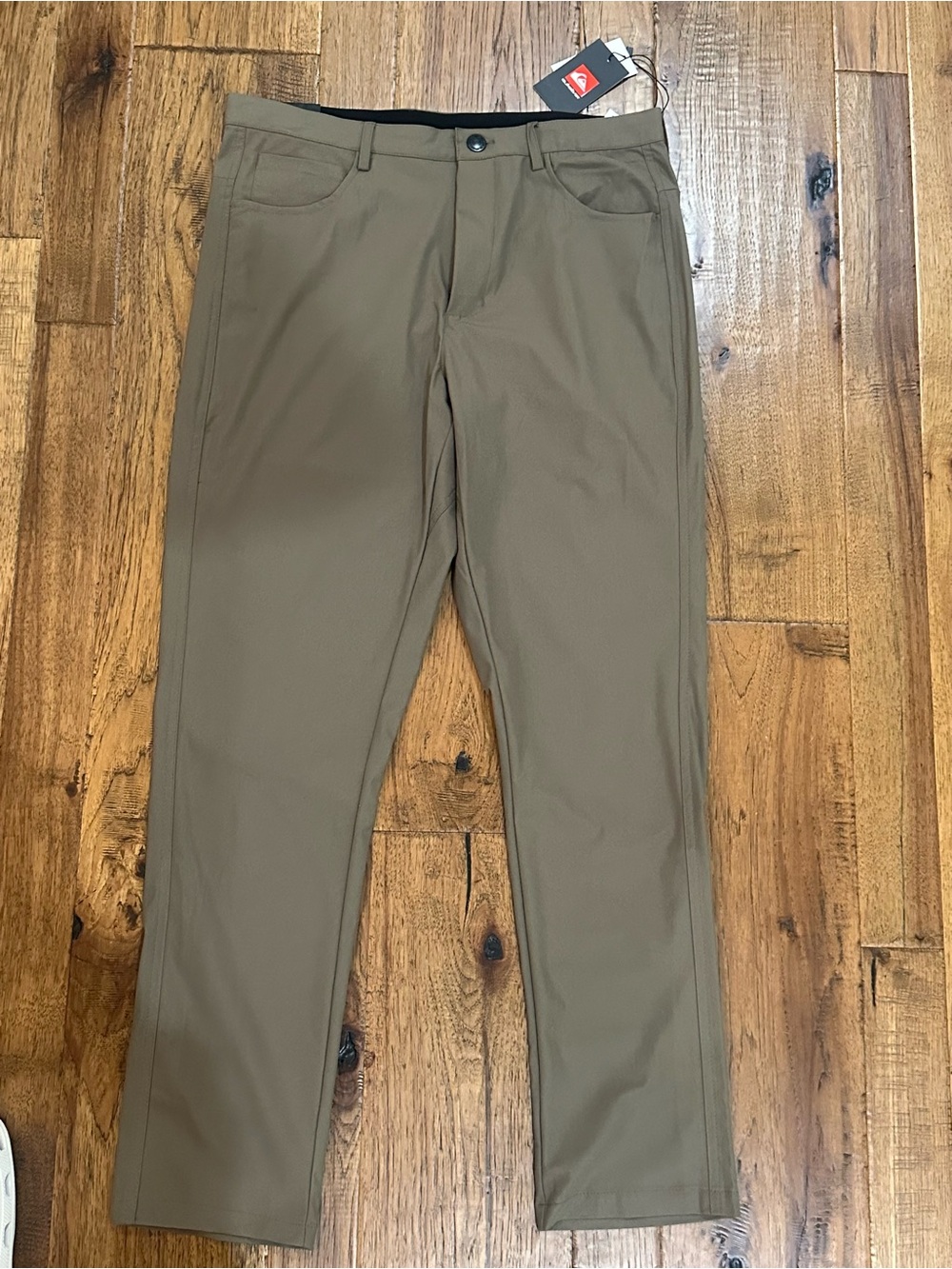 Men's Tan Slim-Fit Performance Pants